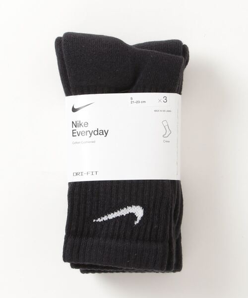 NIKE（ナイキ）の「NIKE / ナイキ 3P エブリデイ クッション クルー ソックス（ソックス/靴下・メンズ・ブラック/マルチ/ホワイト・21-23cm/27-29/23-25/25-27）」の6枚目の写真
