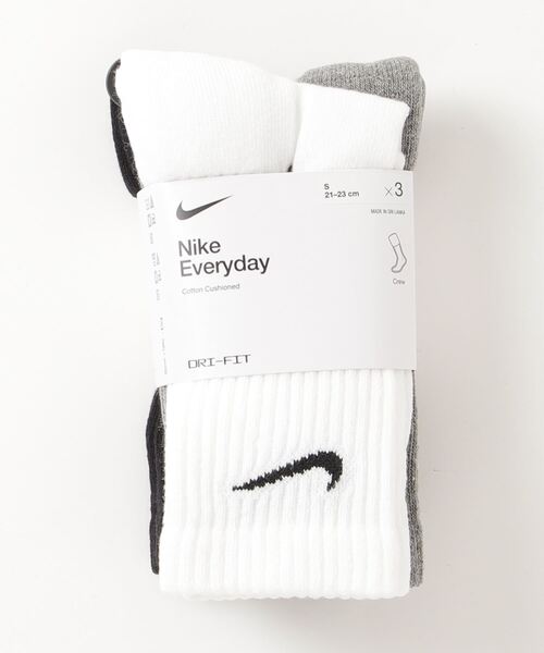 NIKE（ナイキ）の「NIKE / ナイキ 3P エブリデイ クッション クルー ソックス（ソックス/靴下・メンズ・ブラック/マルチ/ホワイト・21-23cm/27-29/23-25/25-27）」の7枚目の写真