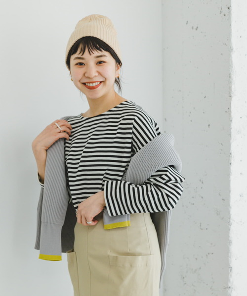 ITEMS URBANRESEARCH（アイテムズ アーバンリサーチ）の「ボートネックルーズカットソー（Tシャツ/カットソー・レディース・ホワイト系その他/ライトピンク/ブラウン系その他・FREE）」の7枚目の写真