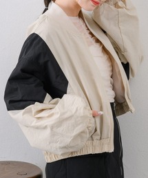 配色ショートブルゾン