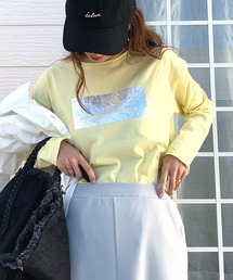 Q | メタリックロゴロンT(Tシャツ/カットソー)