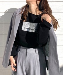 Q | メタリックロゴロンT(Tシャツ/カットソー)