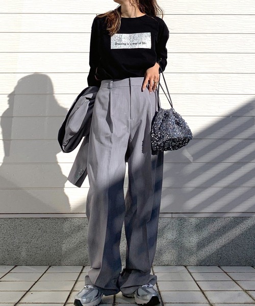 Q（キュー）の「メタリックロゴロンT（Tシャツ/カットソー・レディース・レモンイエロー/ホワイト/ブラック・MEDIUM）」の20枚目の写真