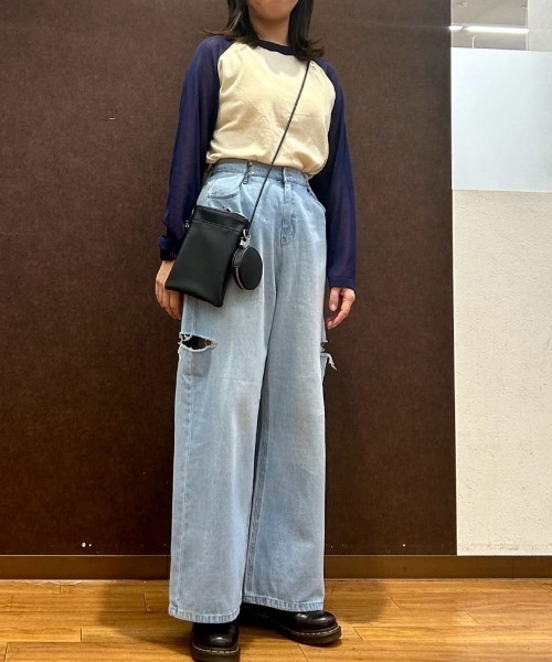 Mac-House（マックハウス）の「GOOD CREW グッドクルー サイドカットウエストホックデニム 綿100%（デニムパンツ・レディース・ブルー系その他/サックスブルー・S/M/L）」の21枚目の写真