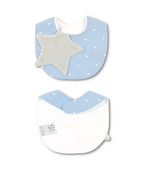 BRANSHES（ブランシェス）の「星モチーフパイルスタイ（スタイ/よだれかけ・キッズ・アイボリー/ブルー/ブラウン・FREE）」の9枚目の写真