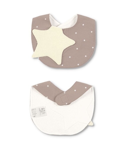 BRANSHES（ブランシェス）の「星モチーフパイルスタイ（スタイ/よだれかけ・キッズ・アイボリー/ブルー/ブラウン・FREE）」の5枚目の写真