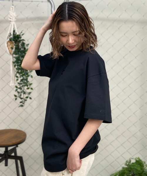 NEW ERA(ニューエラ)の「NEW ERA/ニューエラ オーバーサイズTシャツ 刺繍ロゴ 14121910/14121911/14121913(Tシャツ/カットソー・レディース・ブラック/ホワイト/ストーン・XL)」の15枚目の写真