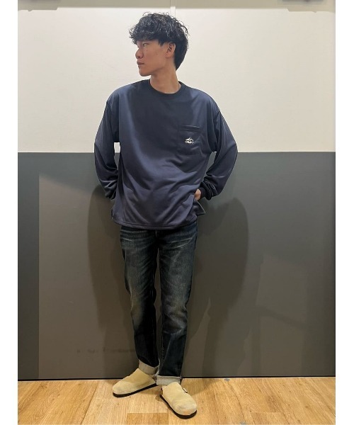 CAMP7（キャンプセブン）の「【CAMP7】ＤＭＸ吸水速乾ロンＴ（Tシャツ/カットソー・メンズ・ネイビー/ホワイト/グレー・S/M/L/XL）」の15枚目の写真