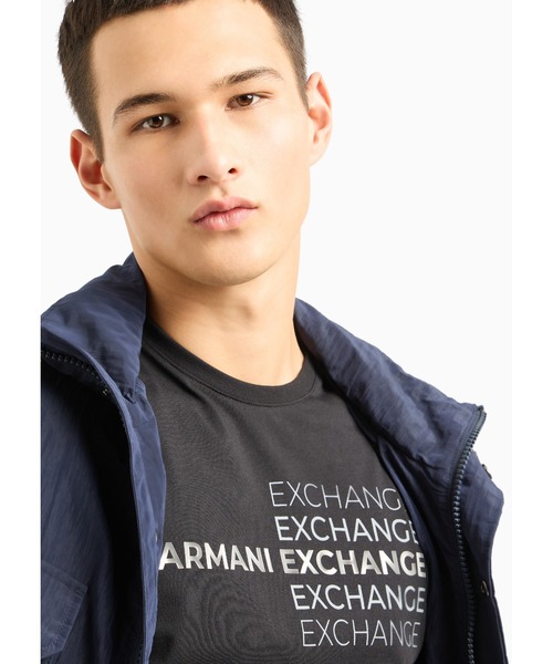 ARMANI EXCHANGE（アルマーニエクスチェンジ）の「【A|X アルマーニ エクスチェンジ】デザインロゴ　半袖クルーネックTシャツ/REGULAR（Tシャツ/カットソー・メンズ・ホワイト/ブラック・XX-LARGE/SMALL/X-SMALL/X-LARGE/LARGE/MEDIUM）」の2枚目の写真