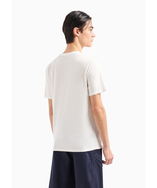 ARMANI EXCHANGE（アルマーニエクスチェンジ）の「【A|X アルマーニ エクスチェンジ】デザインロゴ　半袖クルーネックTシャツ/REGULAR（Tシャツ/カットソー・メンズ・ホワイト/ブラック・XX-LARGE/SMALL/X-SMALL/X-LARGE/LARGE/MEDIUM）」の3枚目の写真