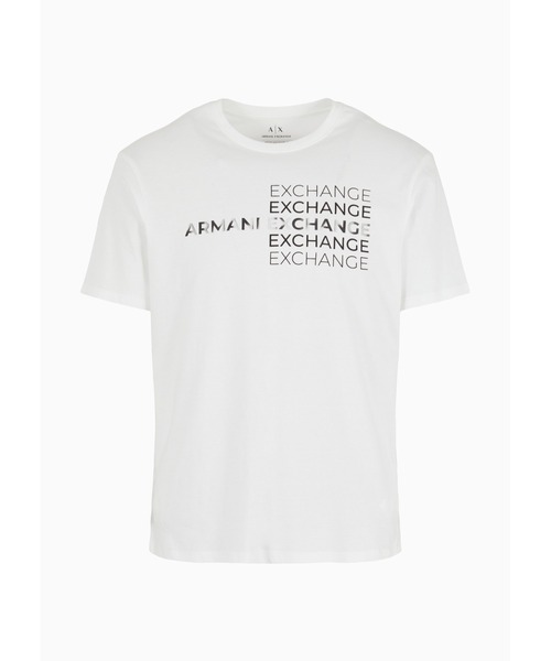 ARMANI EXCHANGE（アルマーニエクスチェンジ）の「【A|X アルマーニ エクスチェンジ】デザインロゴ　半袖クルーネックTシャツ/REGULAR（Tシャツ/カットソー・メンズ・ホワイト/ブラック・XX-LARGE/SMALL/X-SMALL/X-LARGE/LARGE/MEDIUM）」の5枚目の写真