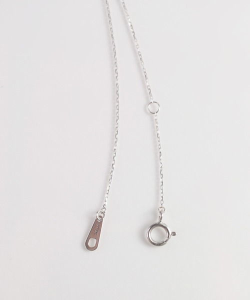 「anq.」K10WG・アコヤパール Vライン 0.05ctダイヤモンド ネックレス（ネックレス）｜anq.（アンク）