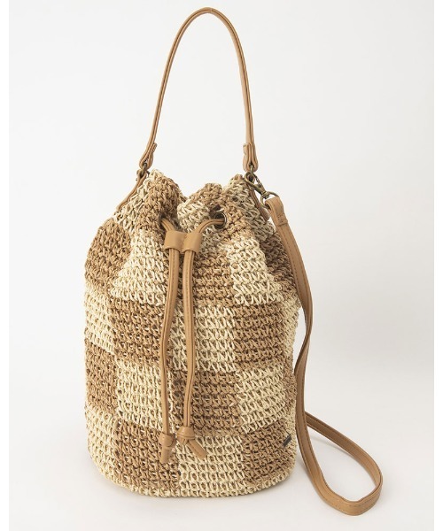 BILLABONG(ビラボン)の「BILLABONG レディース TRAVEL MORE STRAW BAG バックパック 【2024年春夏モデル】/ビラボンきんちゃく(ハンドバッグ・レディース・ナチュラル・FREE)」の4枚目の写真