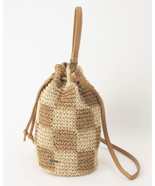 BILLABONG(ビラボン)の「BILLABONG レディース TRAVEL MORE STRAW BAG バックパック 【2024年春夏モデル】/ビラボンきんちゃく(ハンドバッグ・レディース・ナチュラル・FREE)」の5枚目の写真