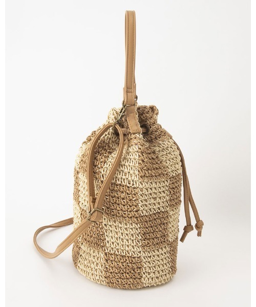 BILLABONG(ビラボン)の「BILLABONG レディース TRAVEL MORE STRAW BAG バックパック 【2024年春夏モデル】/ビラボンきんちゃく(ハンドバッグ・レディース・ナチュラル・FREE)」の7枚目の写真