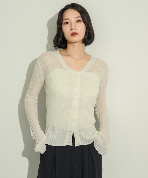 NEUNA（ヌナ）の「フレアスリーブリブサマーカーディガン（カーディガン/ボレロ・レディース・アイボリー/チャコールグレー/ブラック・FREE）」の19枚目の写真