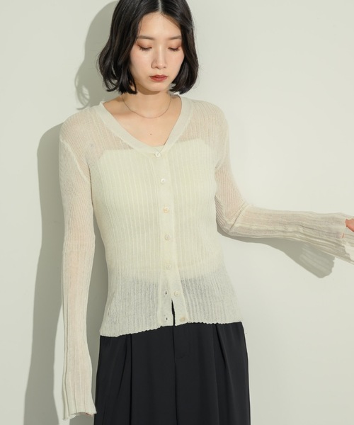 NEUNA（ヌナ）の「フレアスリーブリブサマーカーディガン（カーディガン/ボレロ・レディース・アイボリー/チャコールグレー/ブラック・FREE）」の20枚目の写真