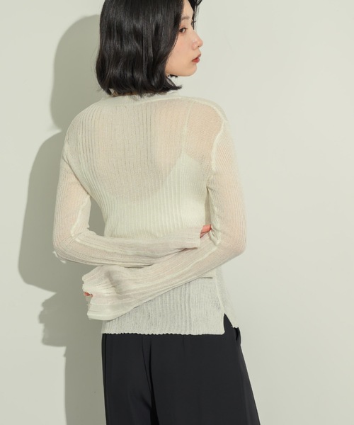 NEUNA（ヌナ）の「フレアスリーブリブサマーカーディガン（カーディガン/ボレロ・レディース・アイボリー/チャコールグレー/ブラック・FREE）」の22枚目の写真