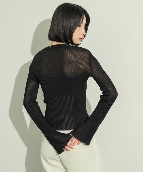 NEUNA（ヌナ）の「フレアスリーブリブサマーカーディガン（カーディガン/ボレロ・レディース・アイボリー/チャコールグレー/ブラック・FREE）」の13枚目の写真