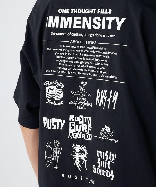 RUSTY(ラスティ)の「【RUSTY/ラスティー】半袖UVTシャツ バックプリント(Tシャツ/カットソー・メンズ・ブラック/ホワイト/ベージュ/カーキ・X-LARGE/LARGE/MEDIUM)」の12枚目の写真