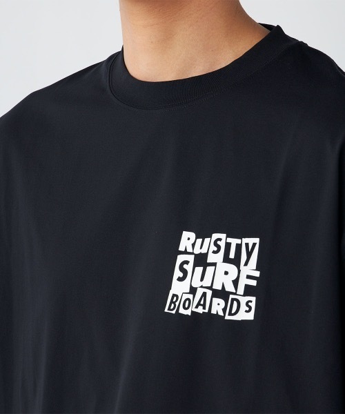 RUSTY(ラスティ)の「【RUSTY/ラスティー】半袖UVTシャツ バックプリント(Tシャツ/カットソー・メンズ・ブラック/ホワイト/ベージュ/カーキ・X-LARGE/LARGE/MEDIUM)」の13枚目の写真