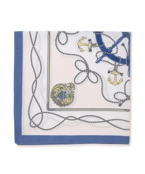 EDIT COLOGNE（エディットコロン）の「マリン柄スカーフ（ストール/ショール・レディース・グレー/ブルー/ネイビー・ﾌﾘ-）」の3枚目の写真