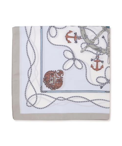 EDIT COLOGNE（エディットコロン）の「マリン柄スカーフ（ストール/ショール・レディース・グレー/ブルー/ネイビー・ﾌﾘ-）」の4枚目の写真