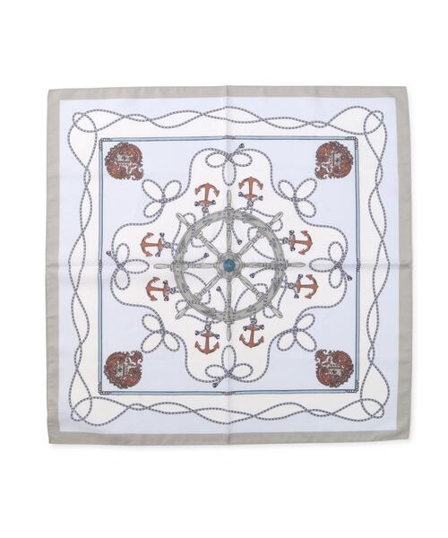 EDIT COLOGNE（エディットコロン）の「マリン柄スカーフ（ストール/ショール・レディース・グレー/ブルー/ネイビー・ﾌﾘ-）」の5枚目の写真