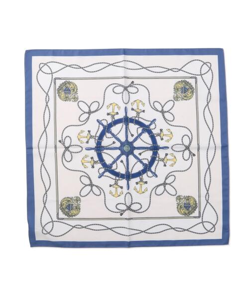 EDIT COLOGNE（エディットコロン）の「マリン柄スカーフ（ストール/ショール・レディース・グレー/ブルー/ネイビー・ﾌﾘ-）」の9枚目の写真