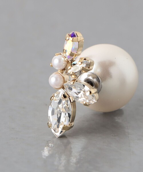 MAYU 片耳用ピアス MAYU ビジュー パール ピアス MAYU＞BIJOU/LINE F