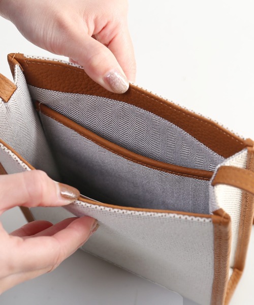 Mia Borsa（ミアボルサ）の「[Mia Borsa] ショルダーバッグ 本革 牛革 斜めがけ（ショルダーバッグ・レディース・キャメル/ブラック・FREE）」の11枚目の写真