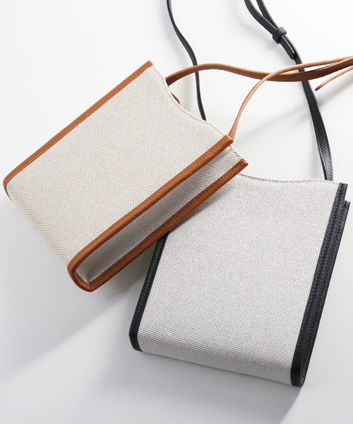 Mia Borsa（ミアボルサ）の「[Mia Borsa] ショルダーバッグ 本革 牛革 斜めがけ（ショルダーバッグ・レディース・キャメル/ブラック・FREE）」の4枚目の写真