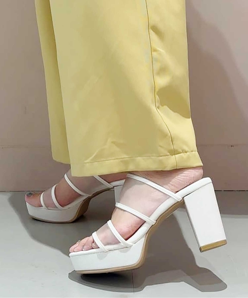 ESPERANZA(エスペランサ)の「ダブルベルトラメ厚底ミュールサンダル 24SS(サンダル・レディース・ホワイト系9/ブラック系8/ベージュ系8・S/M/L/LL)」の20枚目の写真