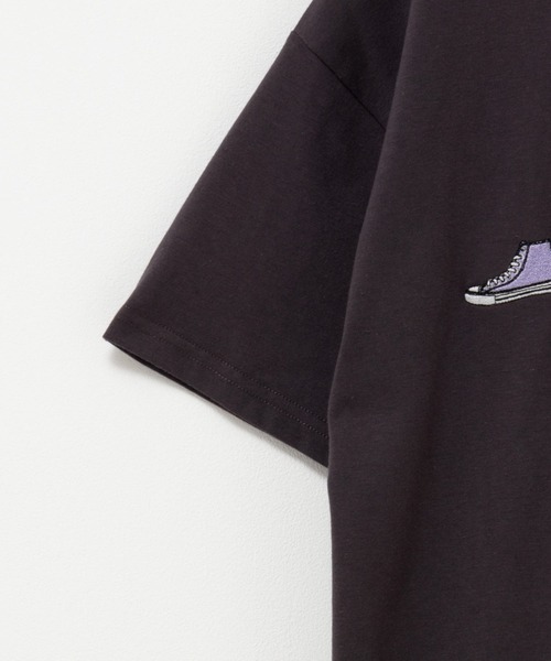 CONVERSE（コンバース）の「CONVERSE コンバース ポケット付き刺繍Ｔシャツ（Tシャツ/カットソー・キッズ・チャコールグレー/杢グレー・160/150/140/130/120）」の7枚目の写真