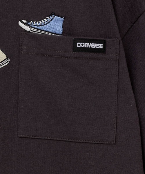 CONVERSE（コンバース）の「CONVERSE コンバース ポケット付き刺繍Ｔシャツ（Tシャツ/カットソー・キッズ・チャコールグレー/杢グレー・160/150/140/130/120）」の10枚目の写真
