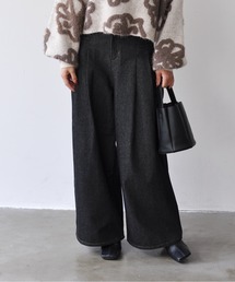 Meli rich | リジットデニムサイドポケットタックパンツ(デニムパンツ)