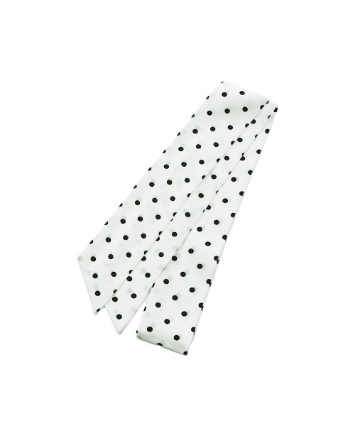 marjour(マージュール)の「DOT TWILLY(バンダナ/スカーフ・レディース・オフホワイト/ネイビー・FREE)」の1枚目の写真