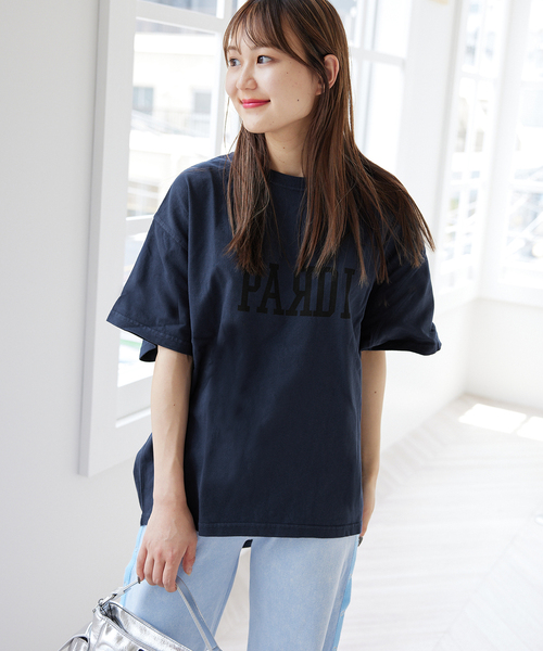JOINT WORKS（ジョイントワークス）の「《追加》【ALORE/アローレ】ロゴバックタックTシャツ（Tシャツ/カットソー・レディース・ネイビー・FREE）」の4枚目の写真