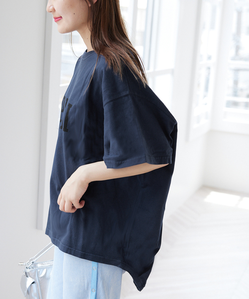 JOINT WORKS（ジョイントワークス）の「《追加》【ALORE/アローレ】ロゴバックタックTシャツ（Tシャツ/カットソー・レディース・ネイビー・FREE）」の5枚目の写真