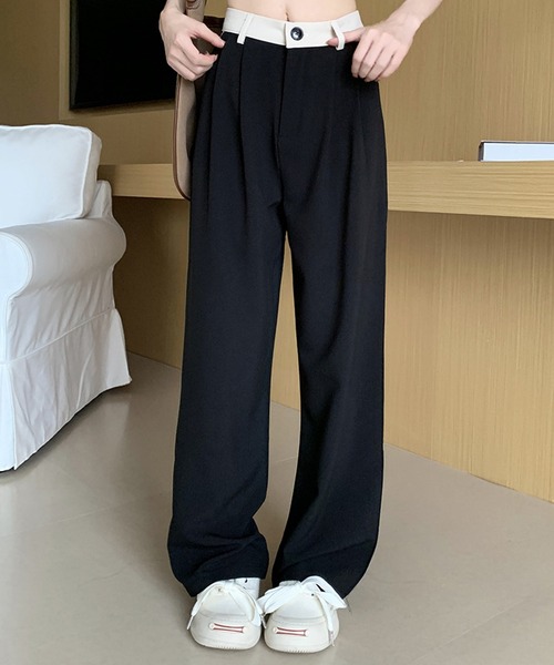 aimoha(アイモハ)の「ゆったりワイドパンツ(その他パンツ・レディース・ダークグレー/ブラック・SMALL/LARGE/MEDIUM)」の5枚目の写真