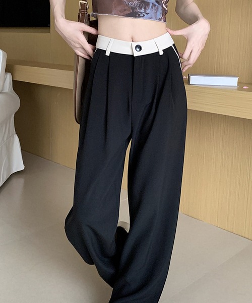 aimoha(アイモハ)の「ゆったりワイドパンツ(その他パンツ・レディース・ダークグレー/ブラック・SMALL/LARGE/MEDIUM)」の6枚目の写真