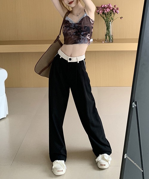 aimoha(アイモハ)の「ゆったりワイドパンツ(その他パンツ・レディース・ダークグレー/ブラック・SMALL/LARGE/MEDIUM)」の7枚目の写真