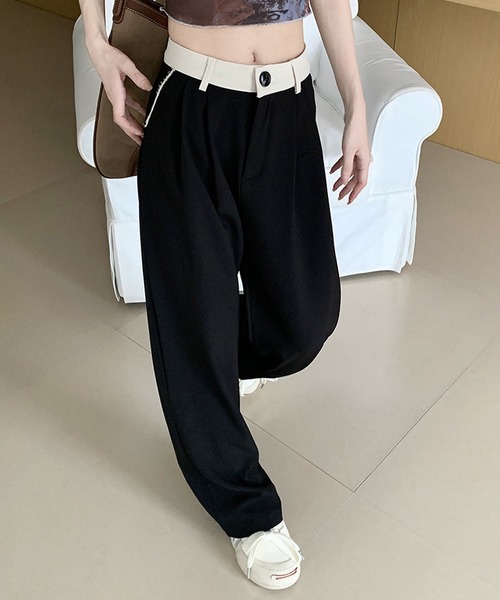 aimoha(アイモハ)の「ゆったりワイドパンツ(その他パンツ・レディース・ダークグレー/ブラック・SMALL/LARGE/MEDIUM)」の8枚目の写真