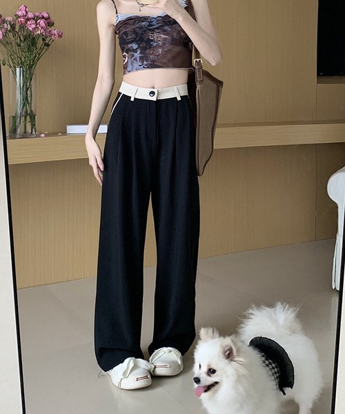 aimoha(アイモハ)の「ゆったりワイドパンツ(その他パンツ・レディース・ダークグレー/ブラック・SMALL/LARGE/MEDIUM)」の9枚目の写真