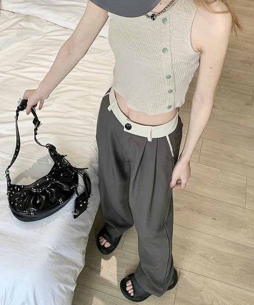 aimoha(アイモハ)の「ゆったりワイドパンツ(その他パンツ・レディース・ダークグレー/ブラック・SMALL/LARGE/MEDIUM)」の21枚目の写真