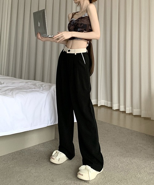 aimoha(アイモハ)の「ゆったりワイドパンツ(その他パンツ・レディース・ダークグレー/ブラック・SMALL/LARGE/MEDIUM)」の11枚目の写真