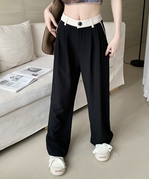 aimoha(アイモハ)の「ゆったりワイドパンツ(その他パンツ・レディース・ダークグレー/ブラック・SMALL/LARGE/MEDIUM)」の12枚目の写真