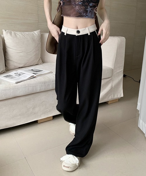 aimoha(アイモハ)の「ゆったりワイドパンツ(その他パンツ・レディース・ダークグレー/ブラック・SMALL/LARGE/MEDIUM)」の14枚目の写真