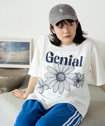 SUGGESTION/サジェッション フラワー刺繍Tシャツ