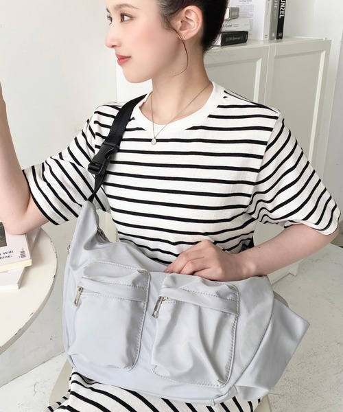 セール】立体ポケットナイロンボディバッグ（ボディバッグ/ウエスト